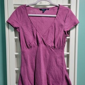 Boden Mauve V-Neck Blouse